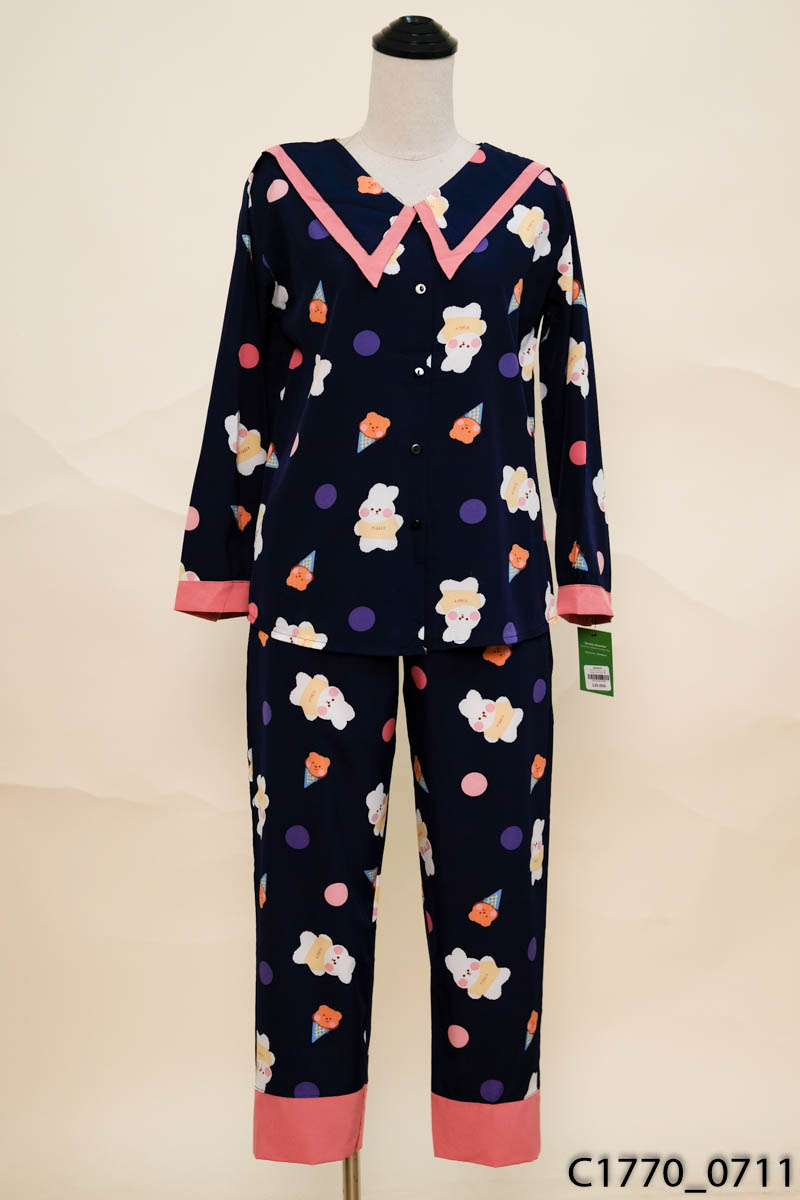 Set pijama xanh họa tiết New Tags