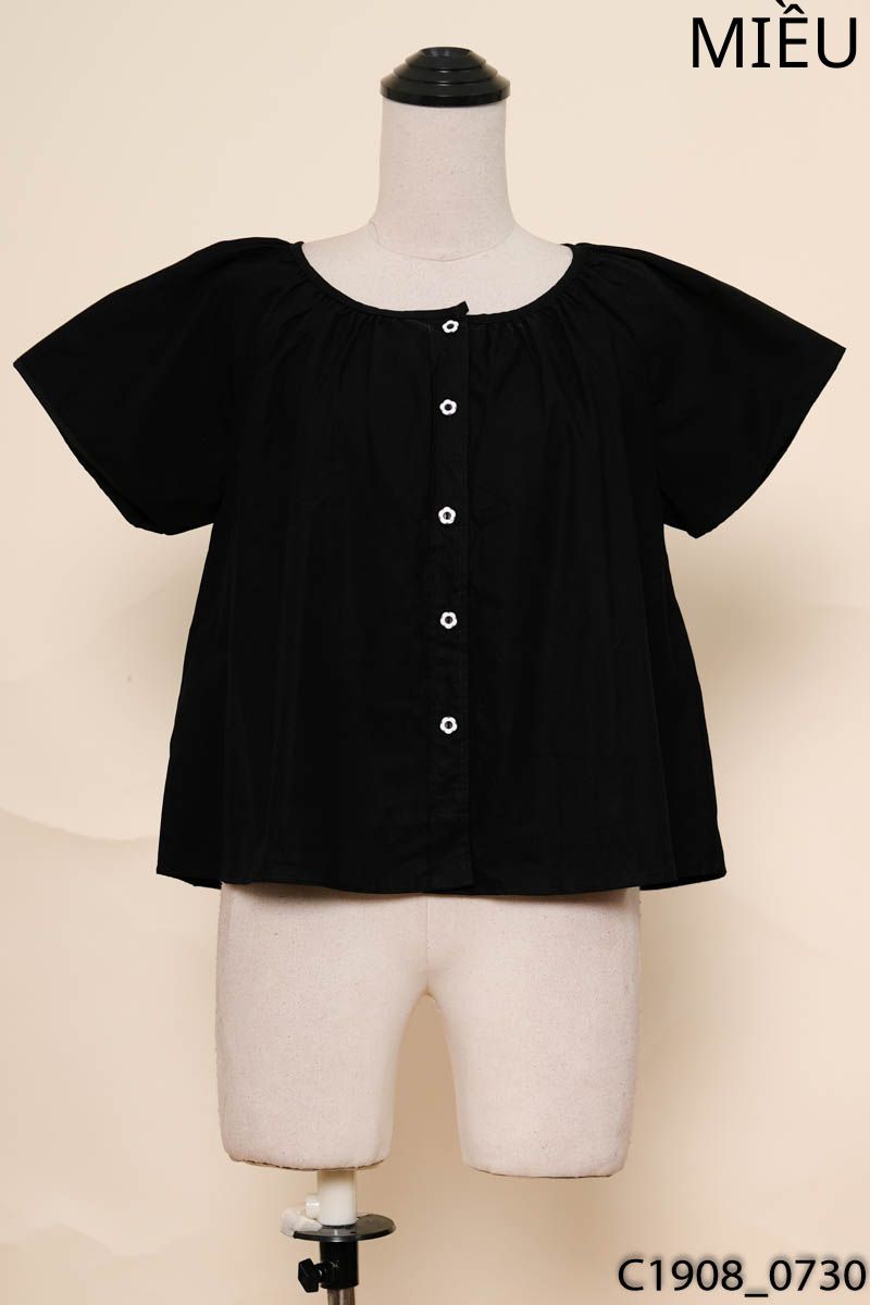 MIỀU - Áo đen cộc tay New Tags