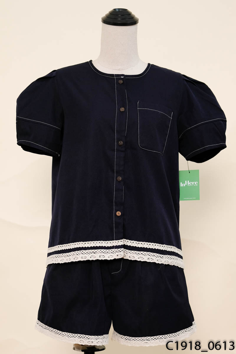 Set áo+quần short xanh than