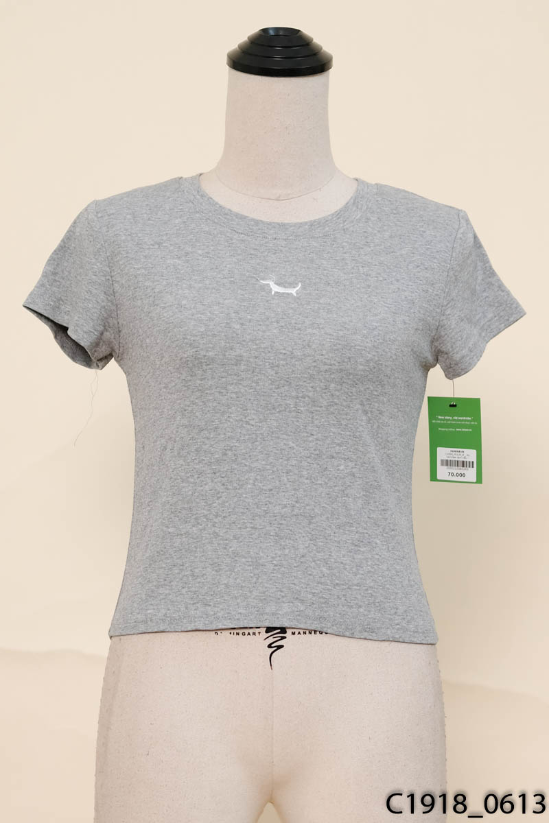 Áo babytee xám tiêu