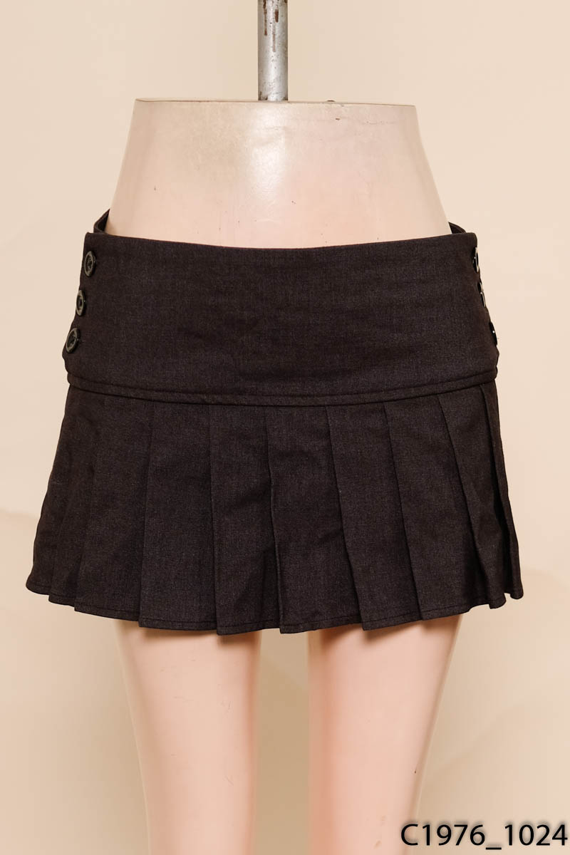 DECOS - Chân váy xám xếp ly