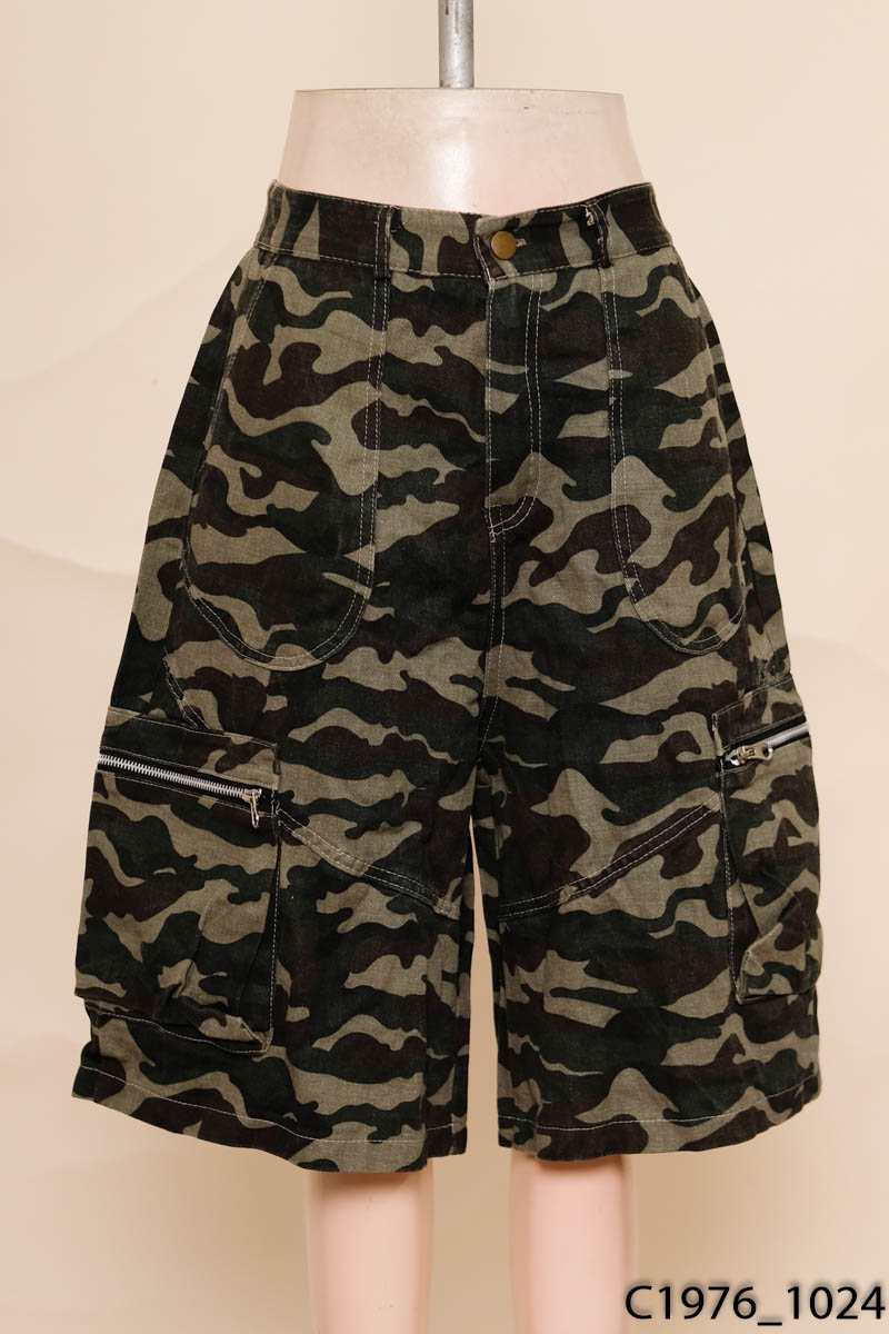 Quần culottes xanh bộ đội