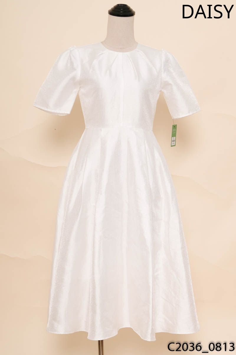 Đầm trắng cộc tay daisy