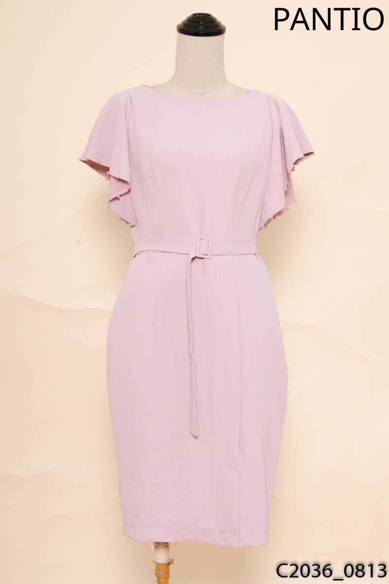 Đầm tím tay cánh rơi đính ngọc trai pantio New Tags