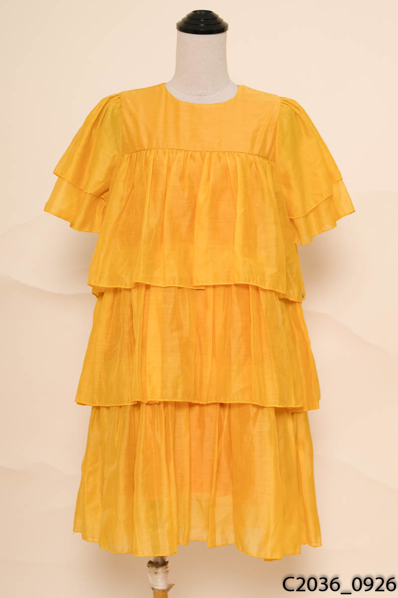 Đầm babydoll vàng