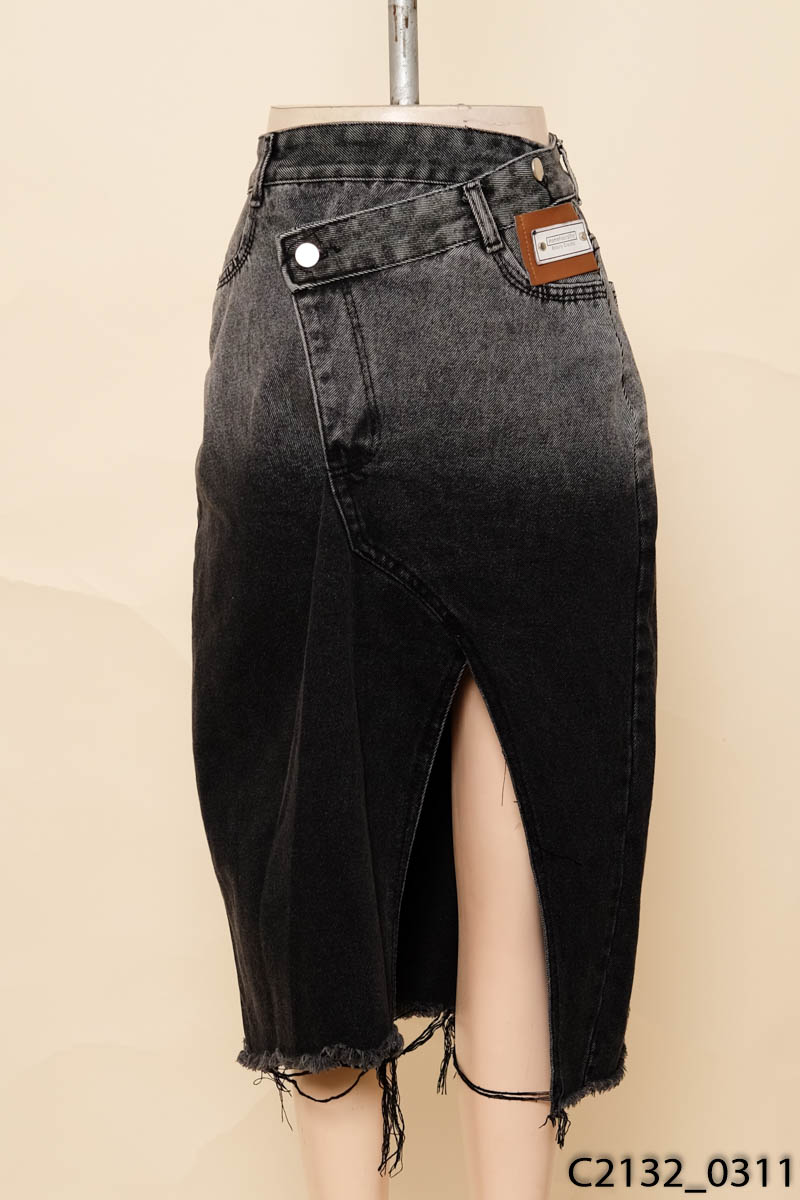 Chân váy jeans đen