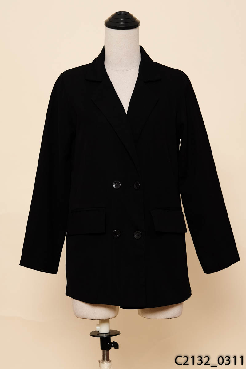 Q&K BY DEPECH MOD-Áo khoác vest đen