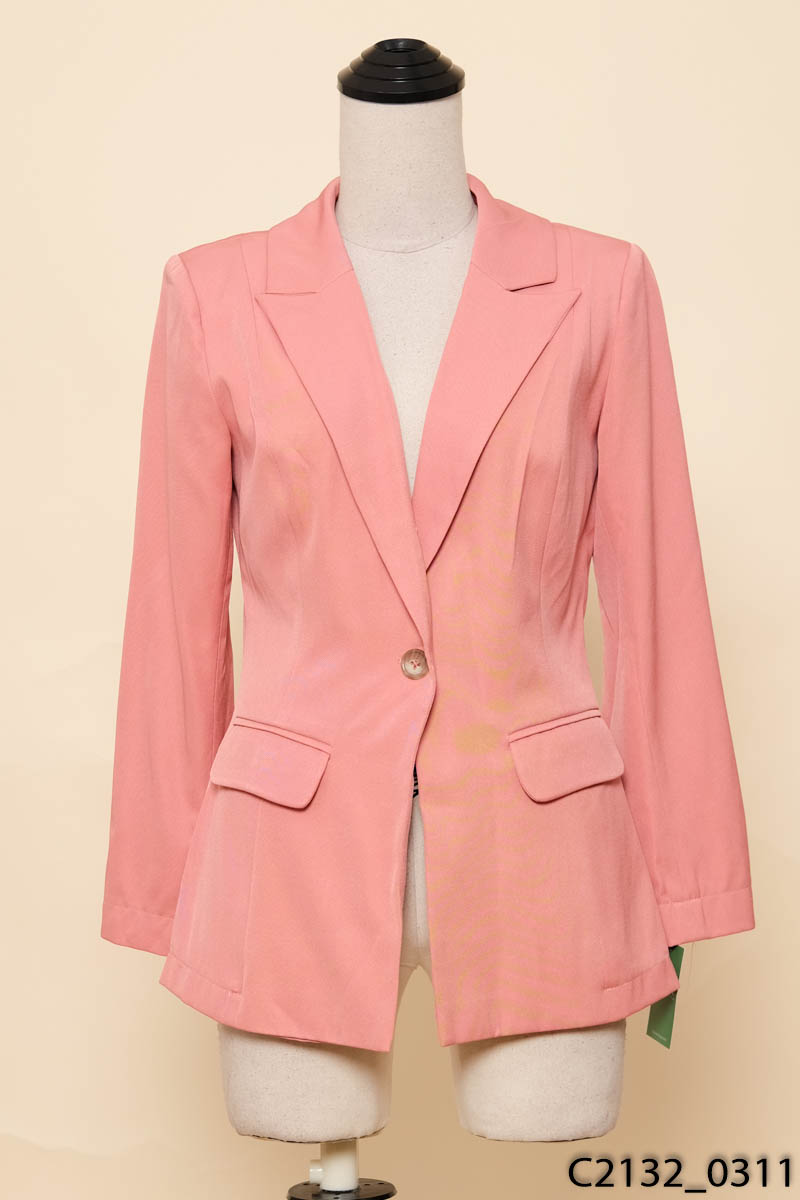 Áo khoác vest hồng