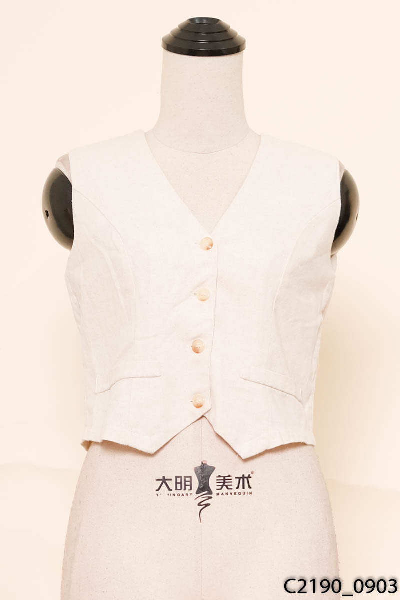 Áo gile linen be tiêu