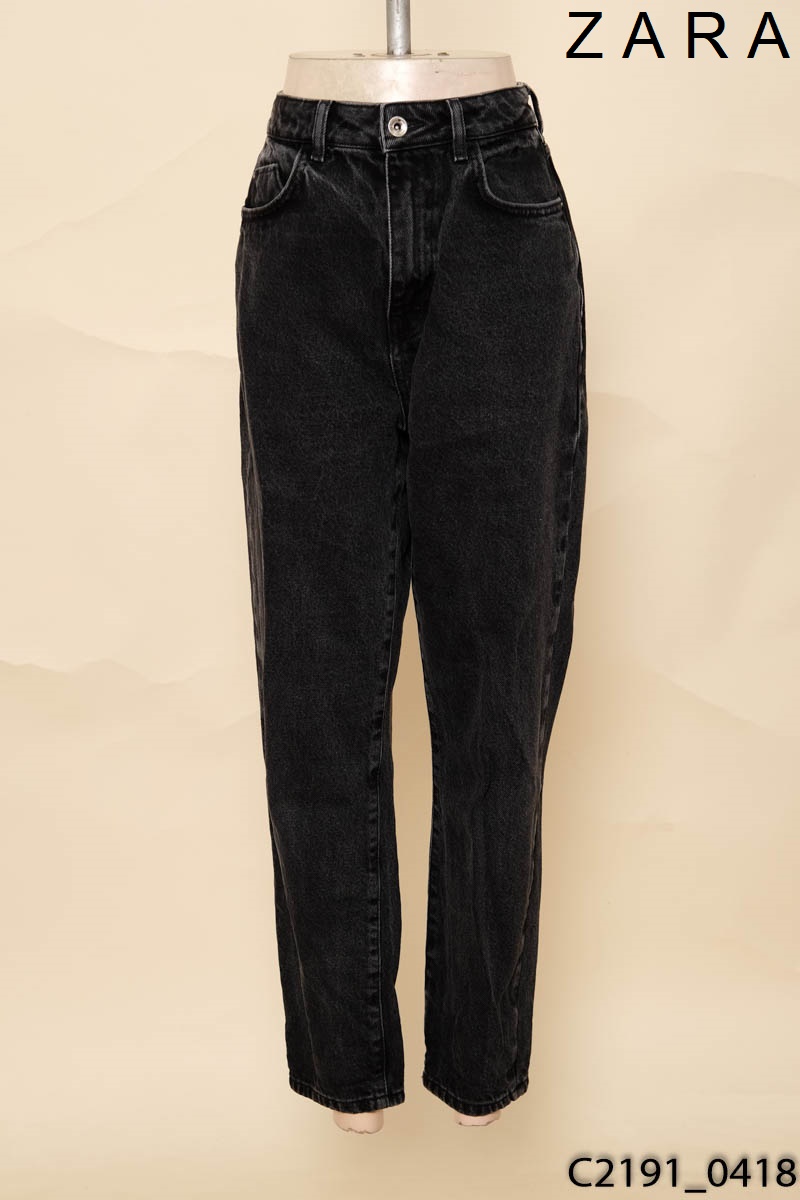 Quần jeans đen khói baggy Zara