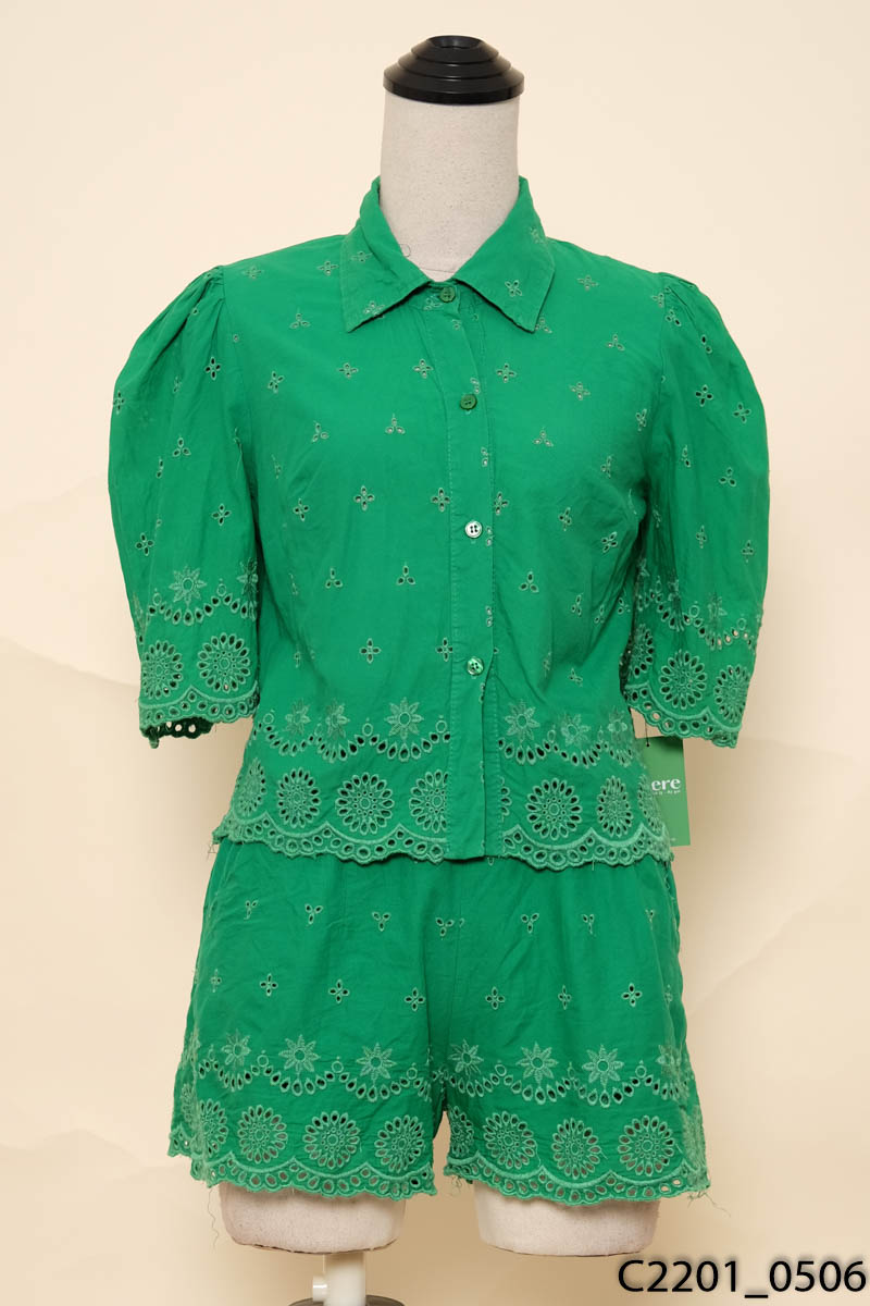 Set áo xanh lá + quần