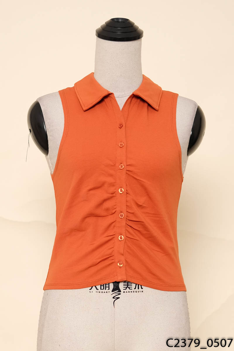 HOLLISTER-Áo tanktop cam đất New Tags