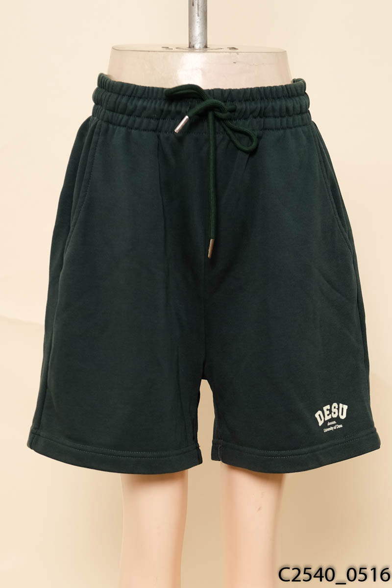 DESSUU-Quần short xanh rêu