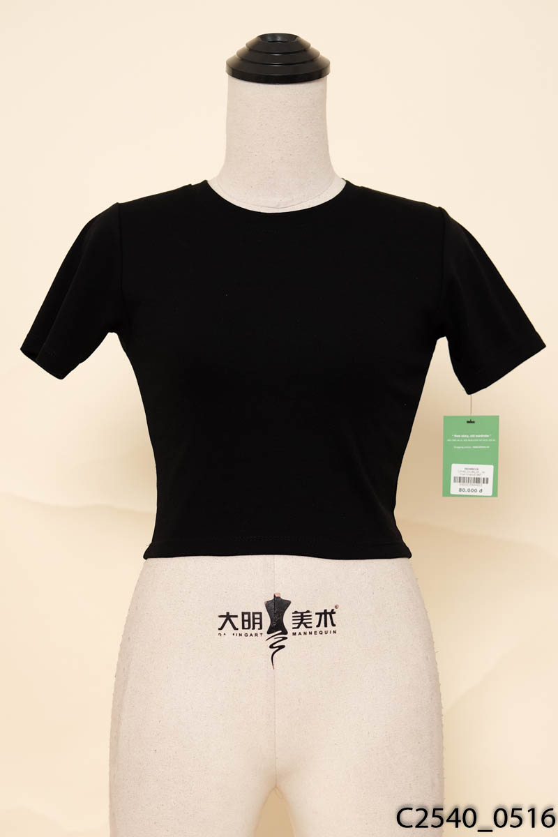 Áo thun croptop đen