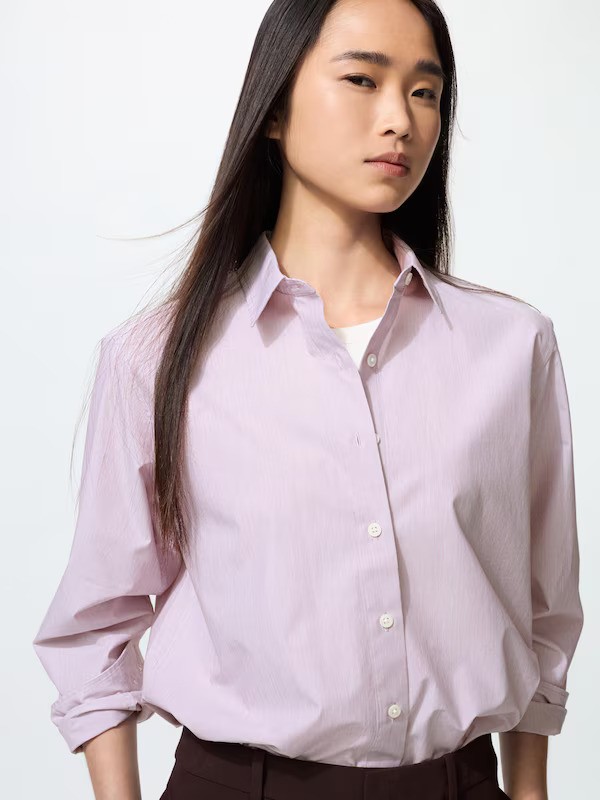 Áo sơ mi tím Uniqlo