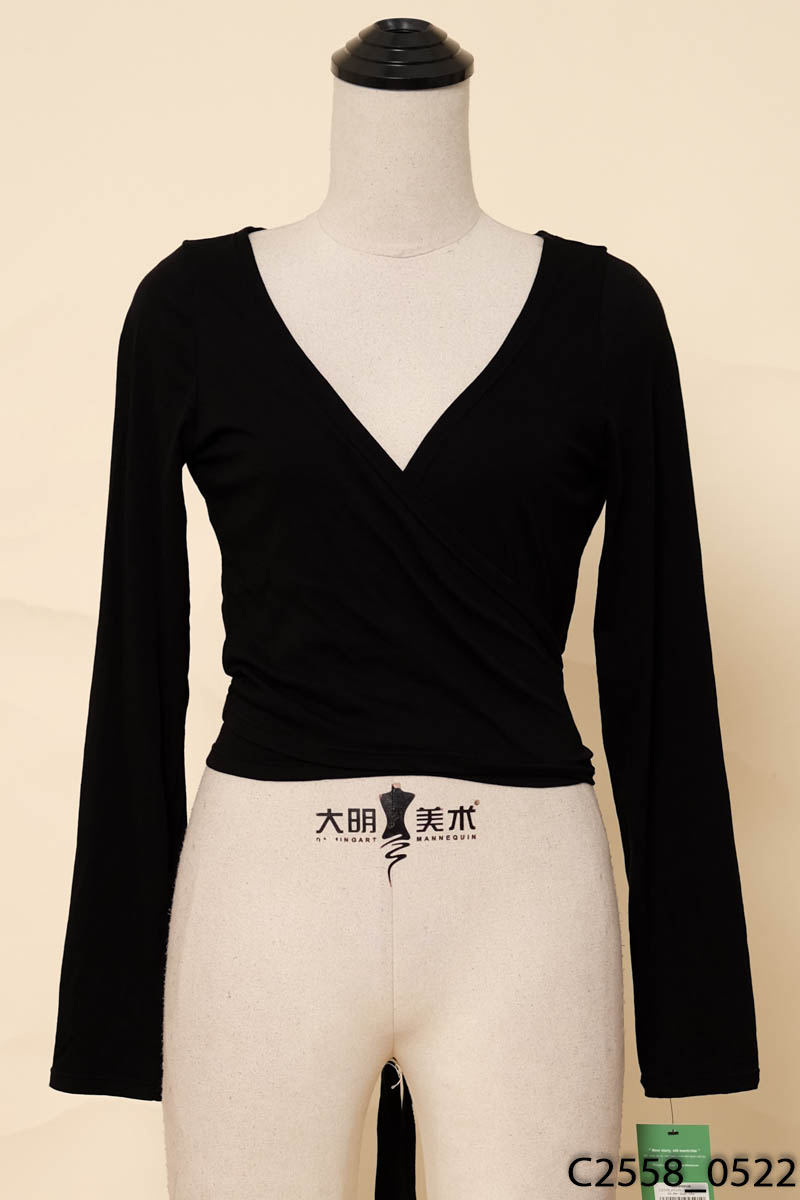 OLONA - Áo đen buộc dây