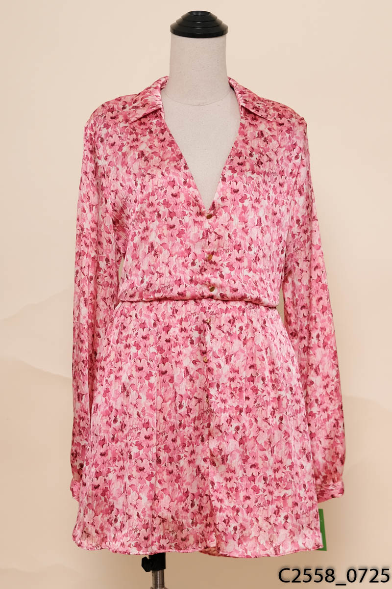 Đầm hồng họa tiết Zara