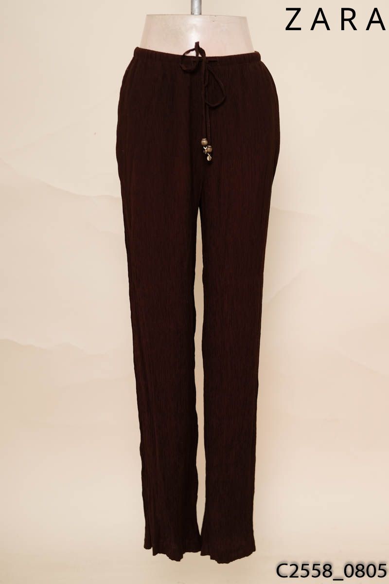 Quần nâu ống suông ZARA