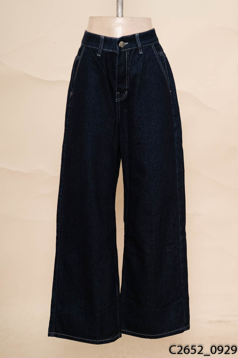 BYCAMCAM - Quần jeans xanh ống rộng