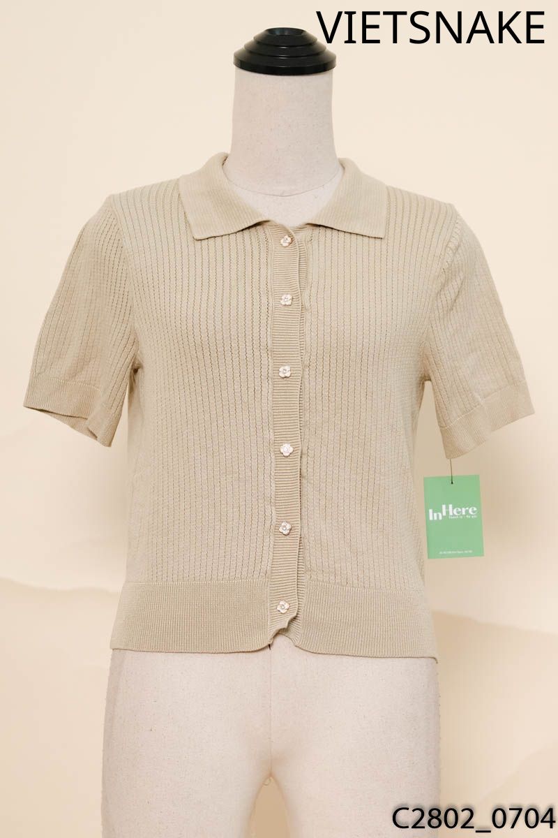VIETSNAKE - Áo len xanh cộc tay