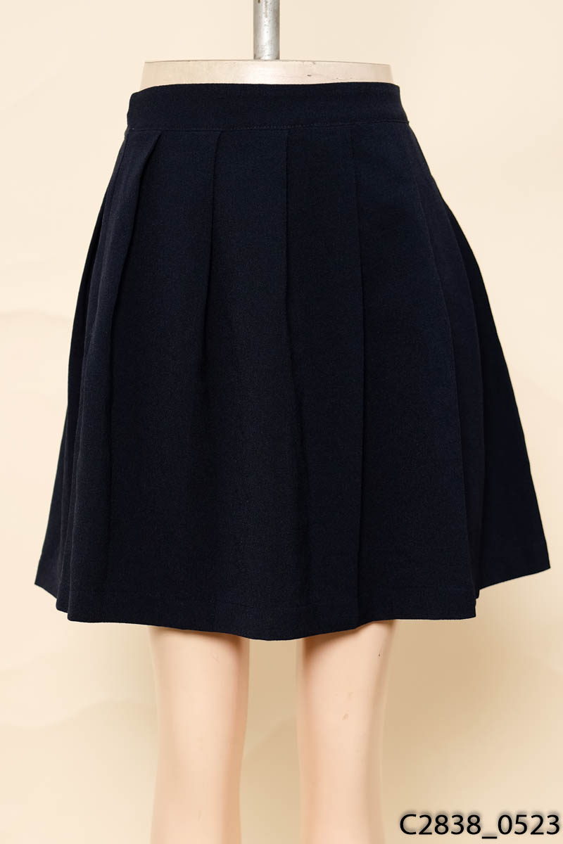 MIXXO - Chân váy xanh than xếp ly