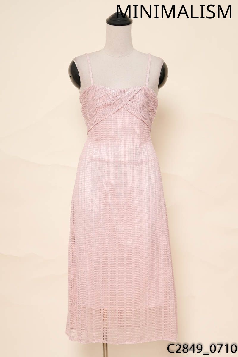 MINIMALISM - Đầm 2 dây hồng
