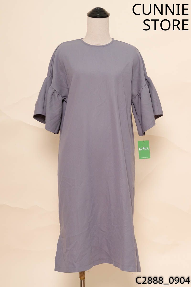 CUNNIE STORE - Đầm xám dáng suông