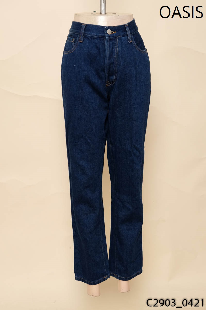 OASIS -Quần jeans xanh baggy