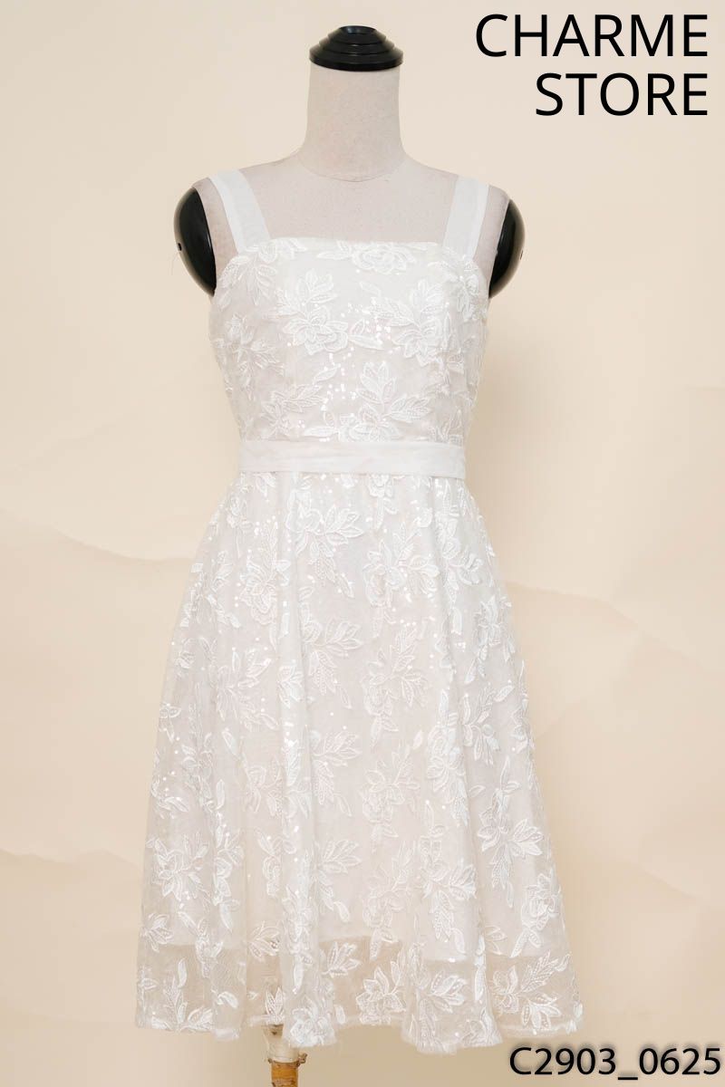 CHARME STORE-Đầm tắng thêu lấp lánh