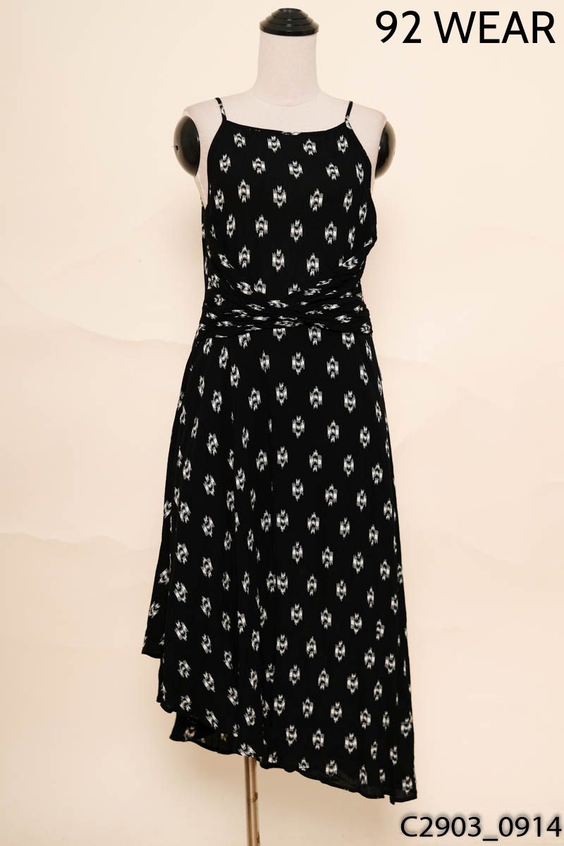 Đầm 2 dây den họa tiết 92 Wear New Tags