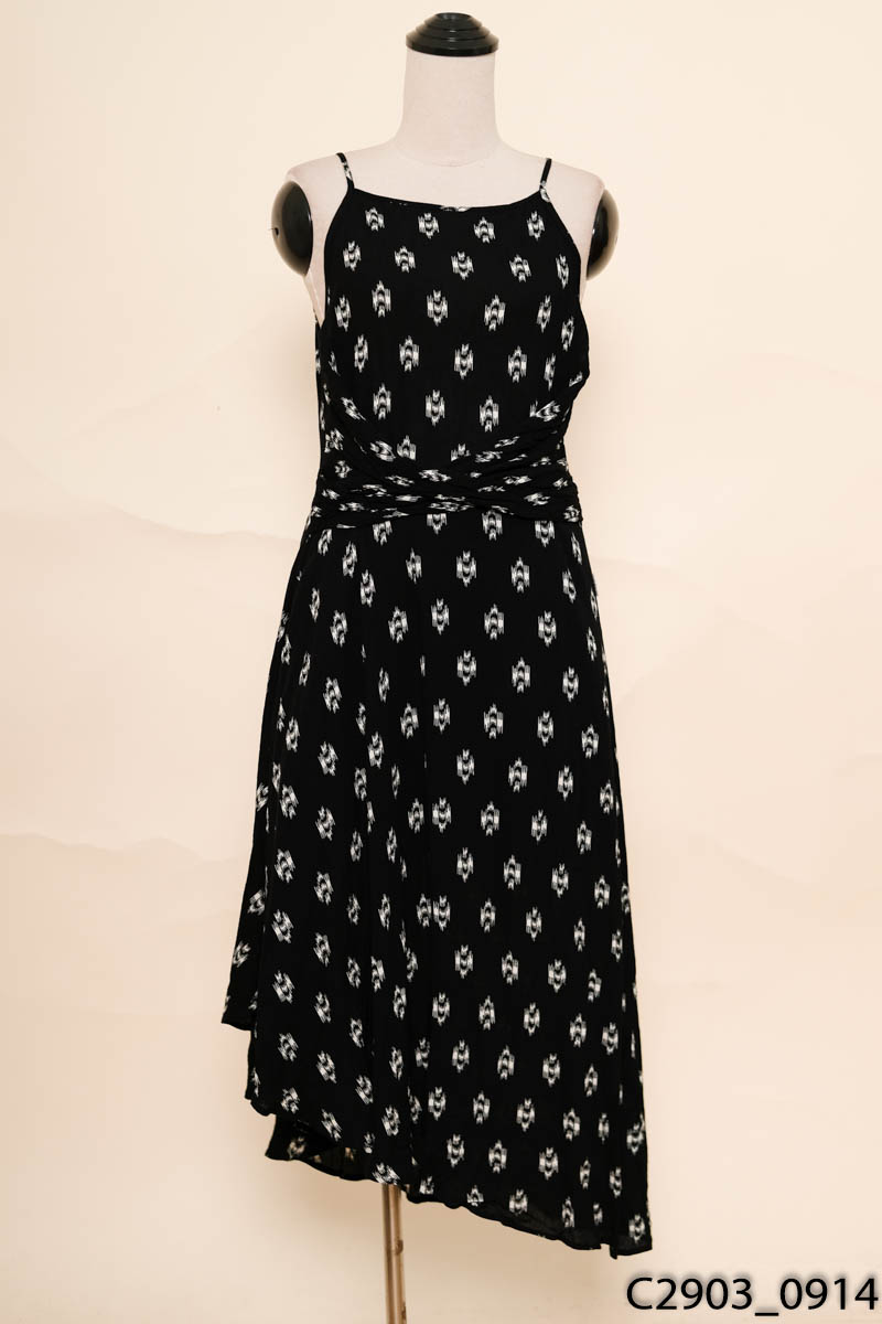 Đầm 2 dây den họa tiết 92 Wear New Tags