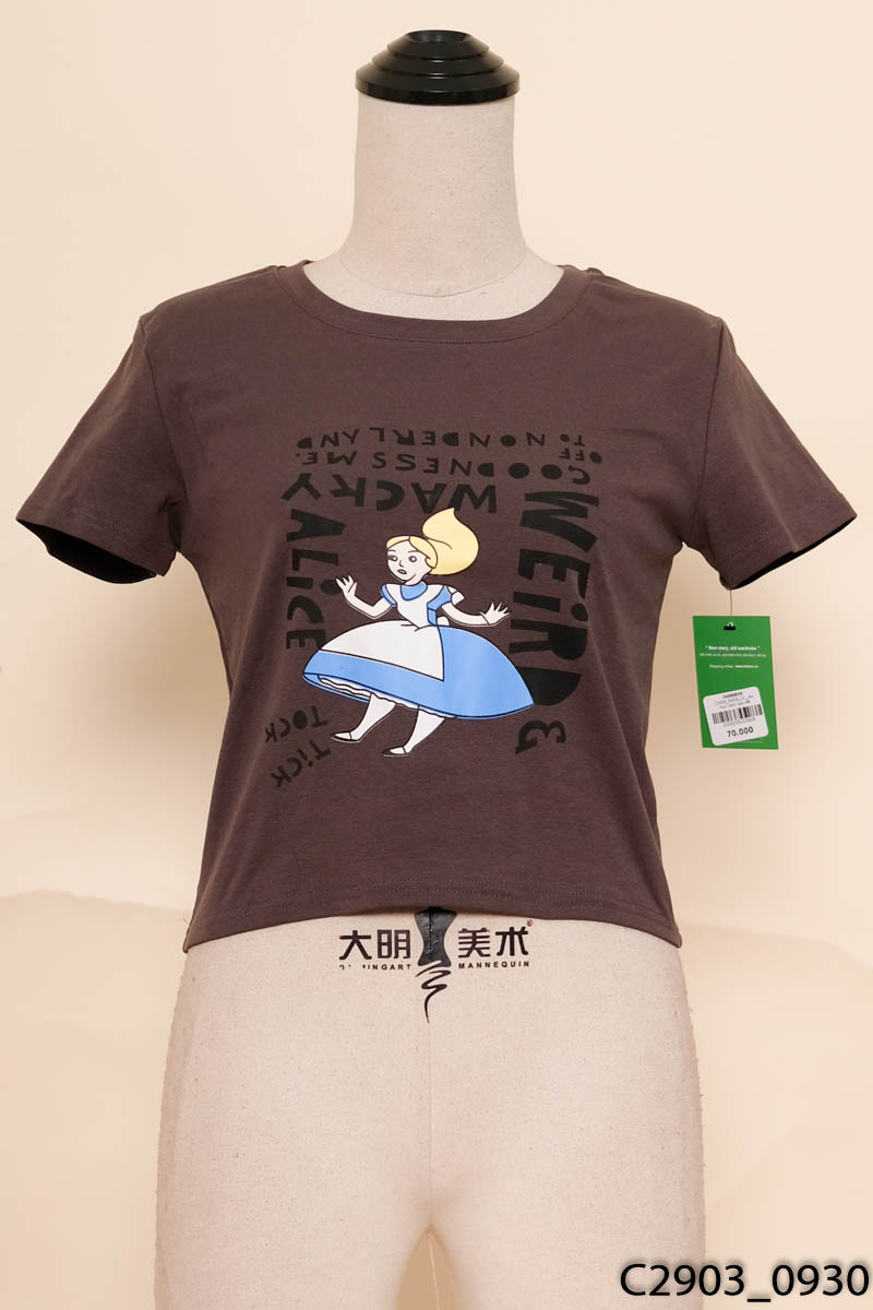 Áo thun xám họa tiết New Tags