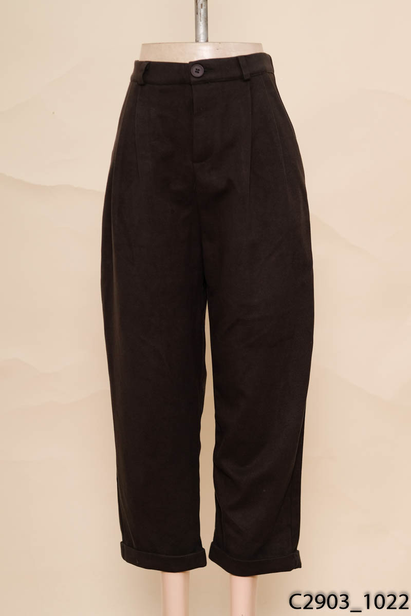 Quần baggy dạ xám đen New Tags