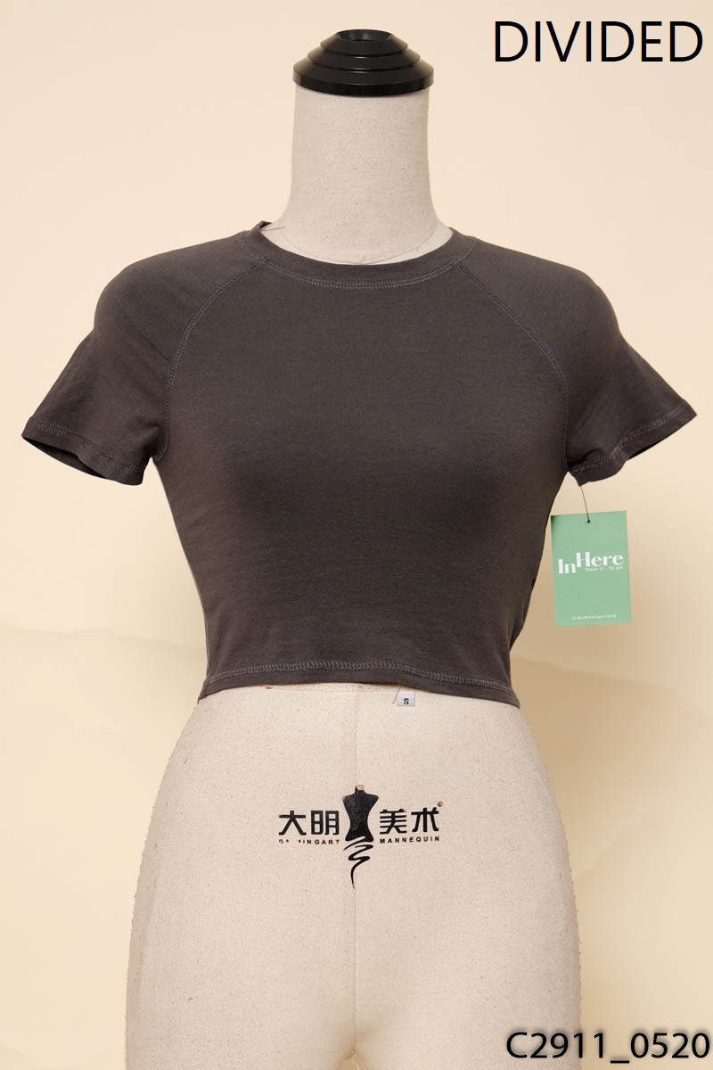 Áo croptop xám divided