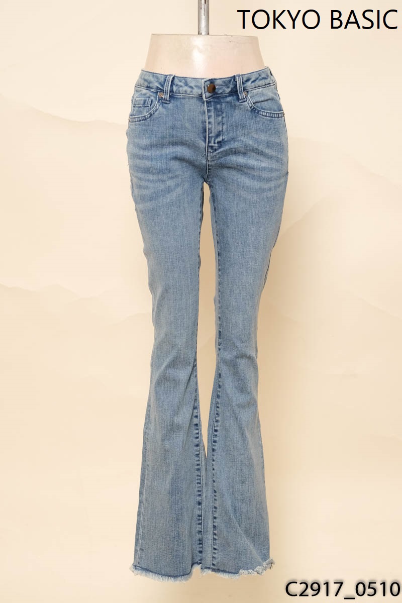 TOKYO BASIC- Quần jeans loe xanh