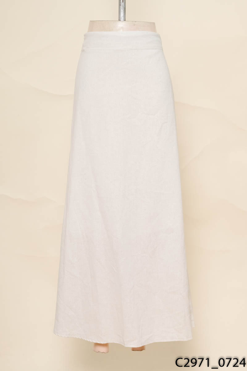 Chân váy linen be tiêu