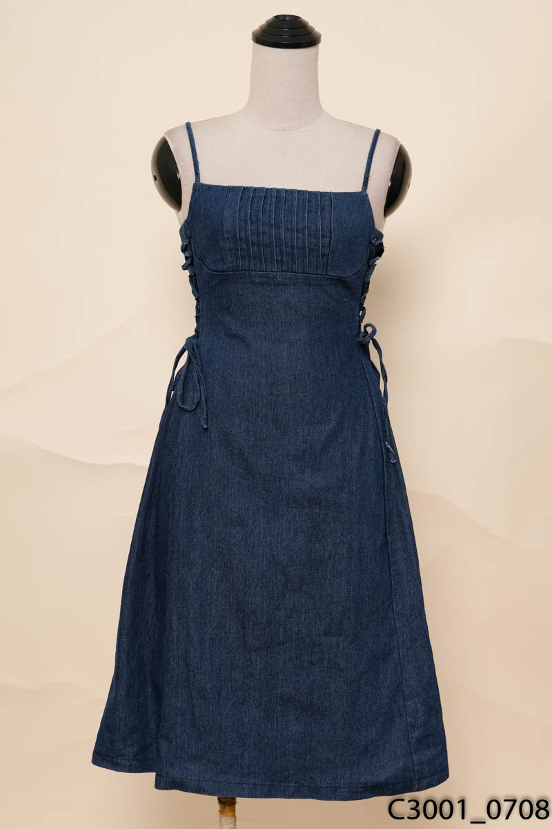 Đầm jeans xanh 2 dây