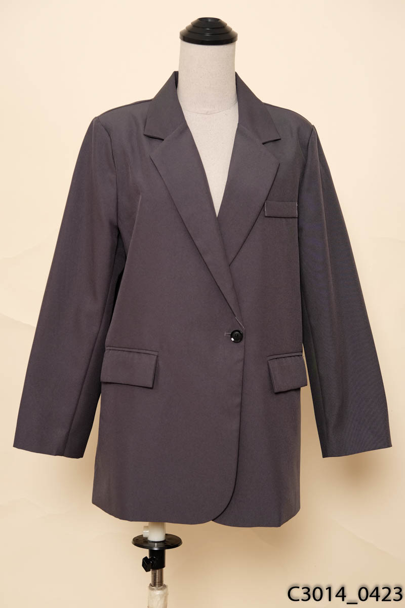 Áo khoác vest xám dài tay