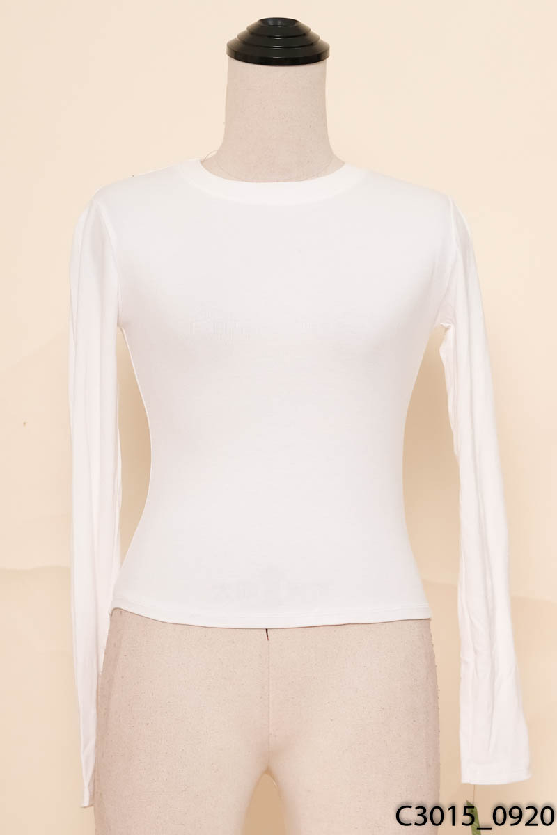 BYJANE- Áo trắng cổ tròn