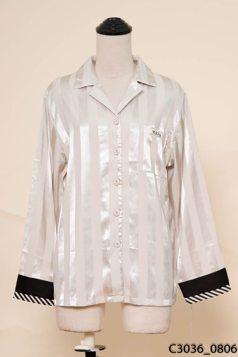 ORGINAL - Áo sơ mi xanh kẻ cổ vest