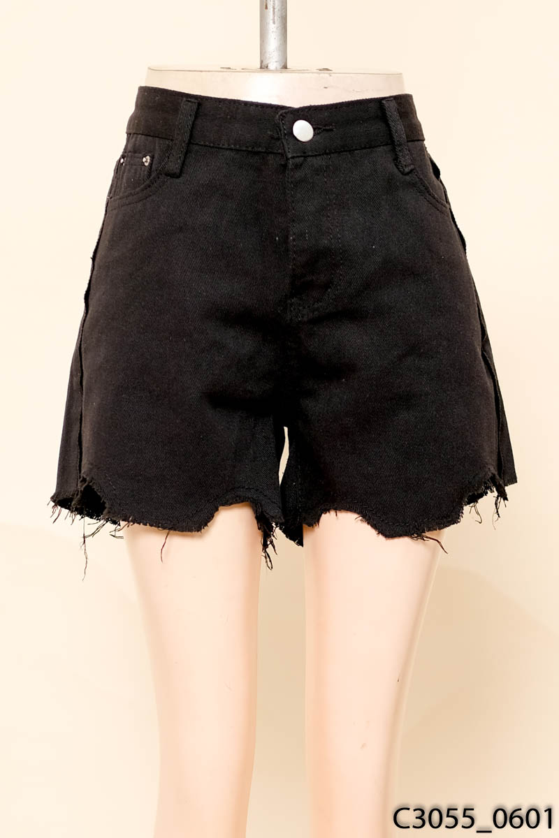 Quần shorts jean đen