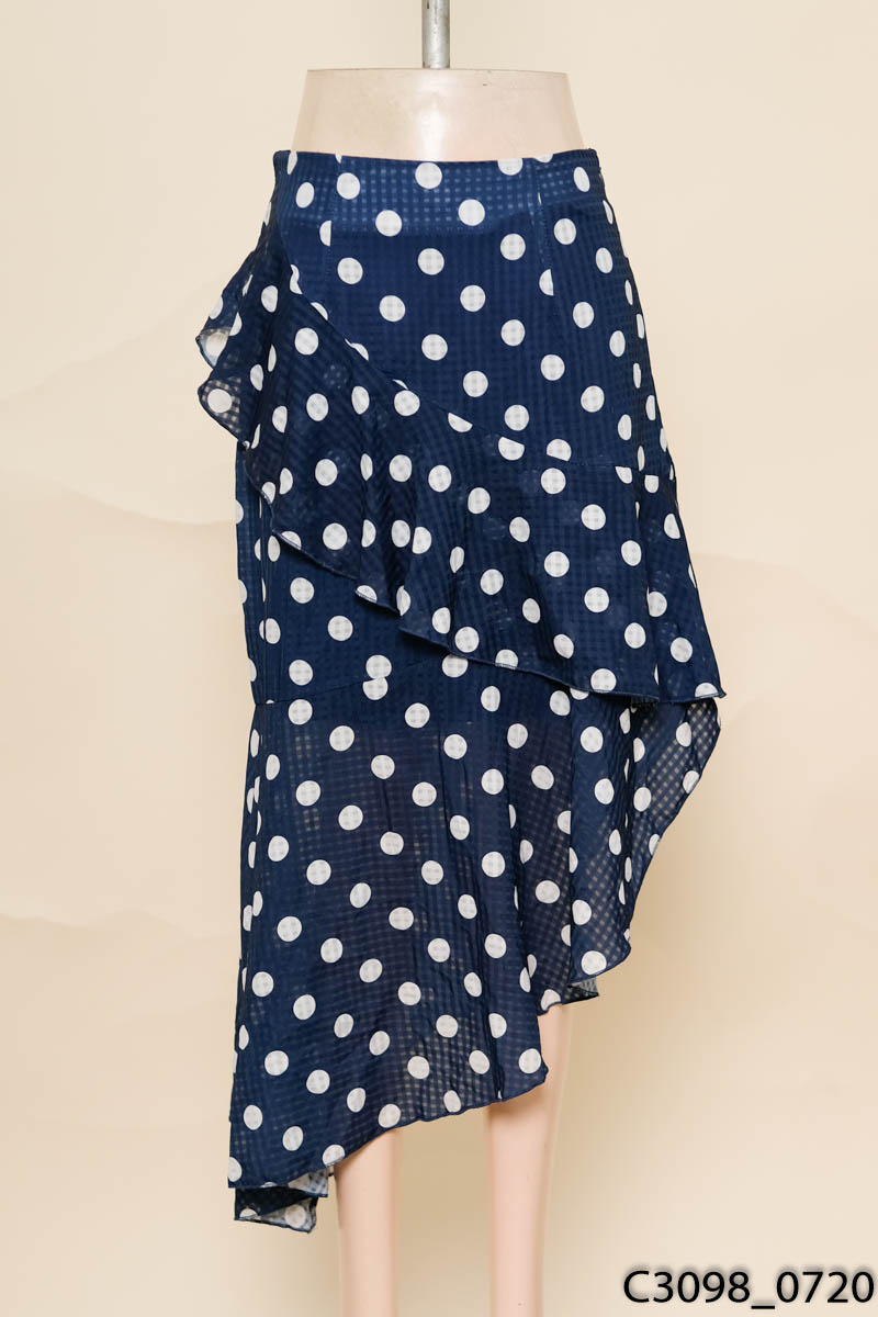 Chân váy xanh chấm bi Boohoo New Tags