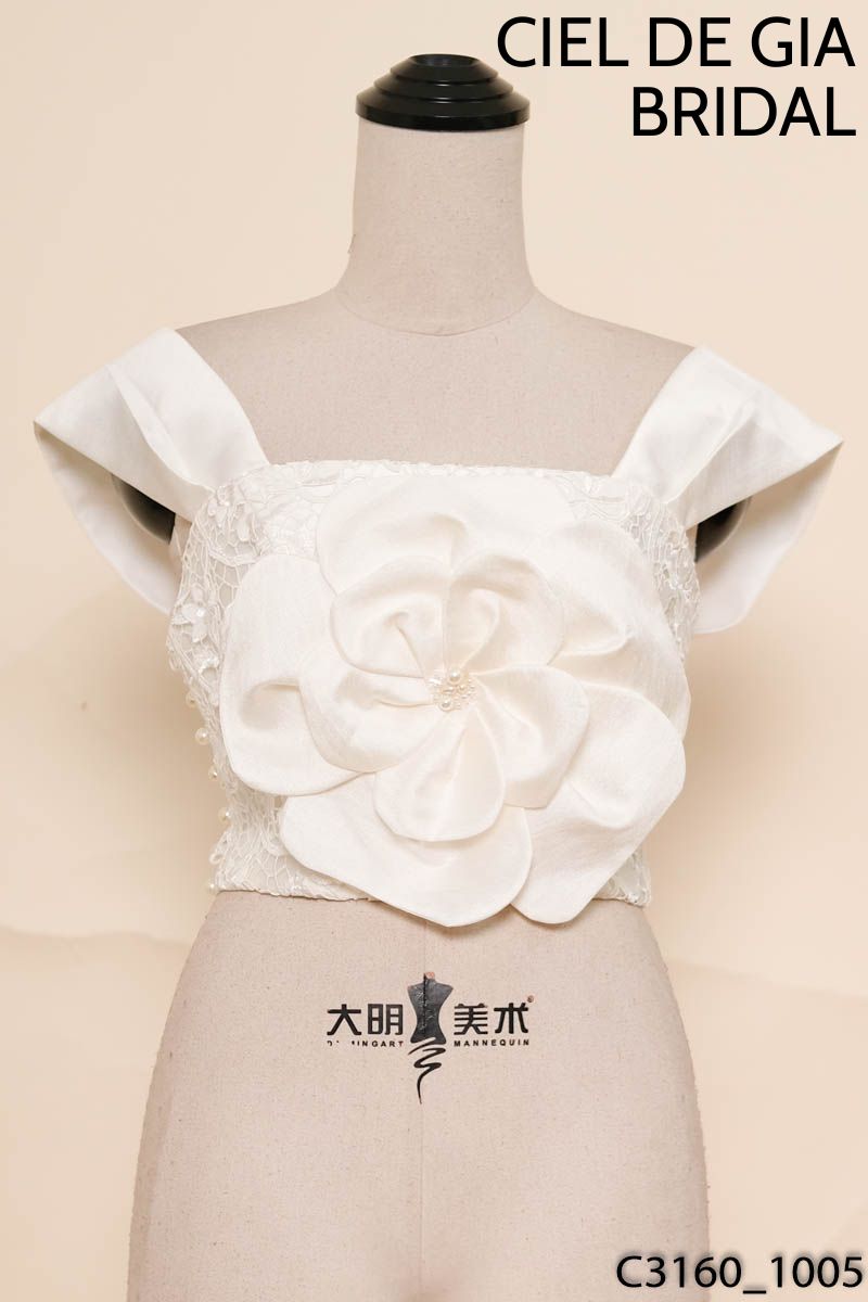 CIEL DE GIA BRIDAL - Corset trắng đính hoa