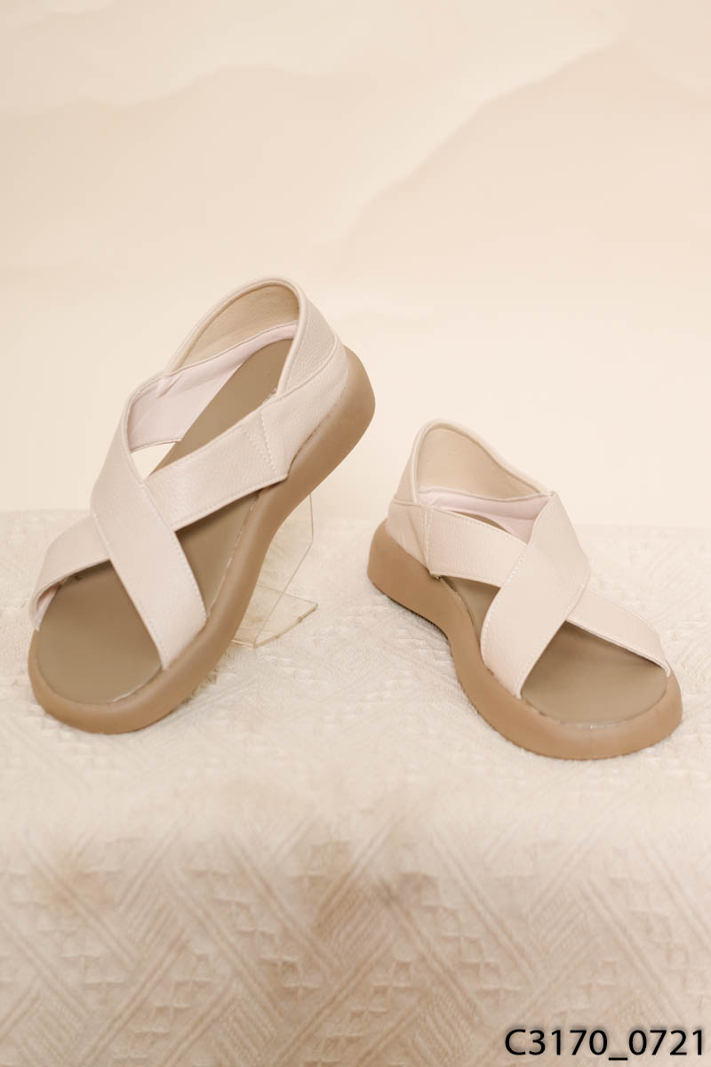 C3170_07216_34 _ Dép sandal da be đế nâu/NEW