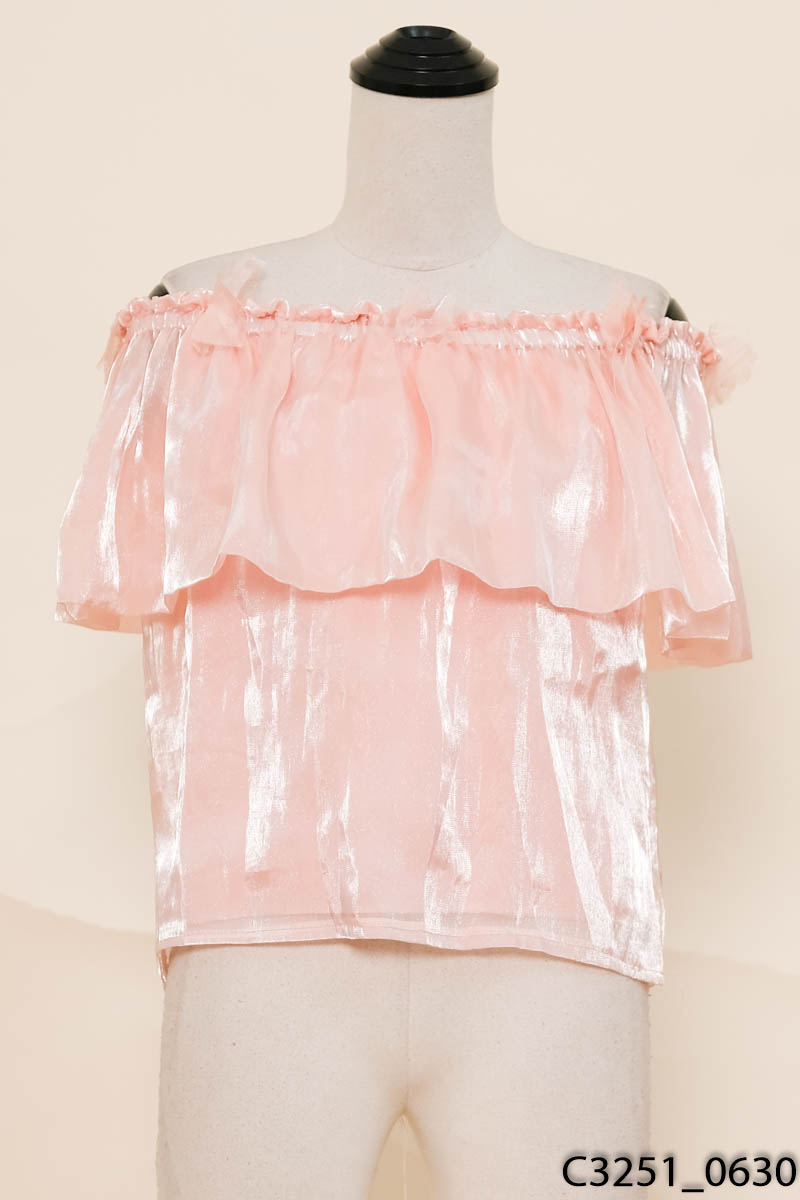 Áo organza hồng