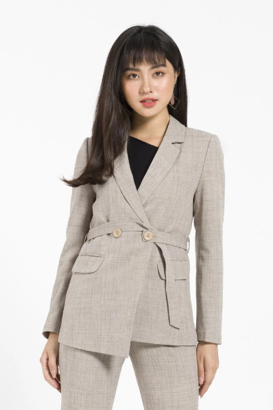 VIENNE TRAN- Áo khoác vest be