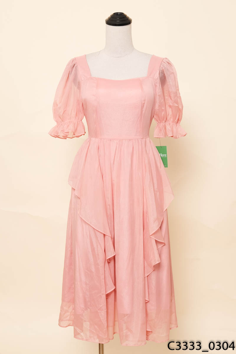 MẨU BOUTIQUE-Đầm voan hồng