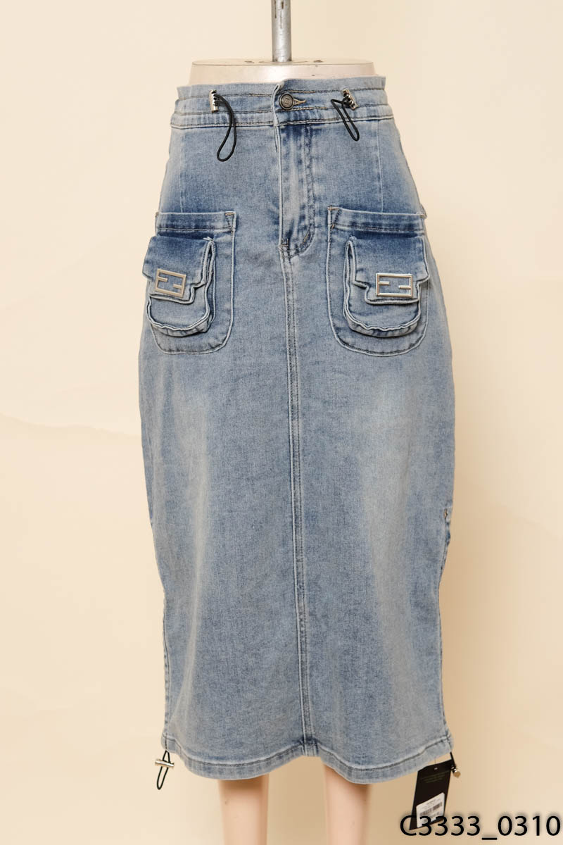 Chân váy jeans dài