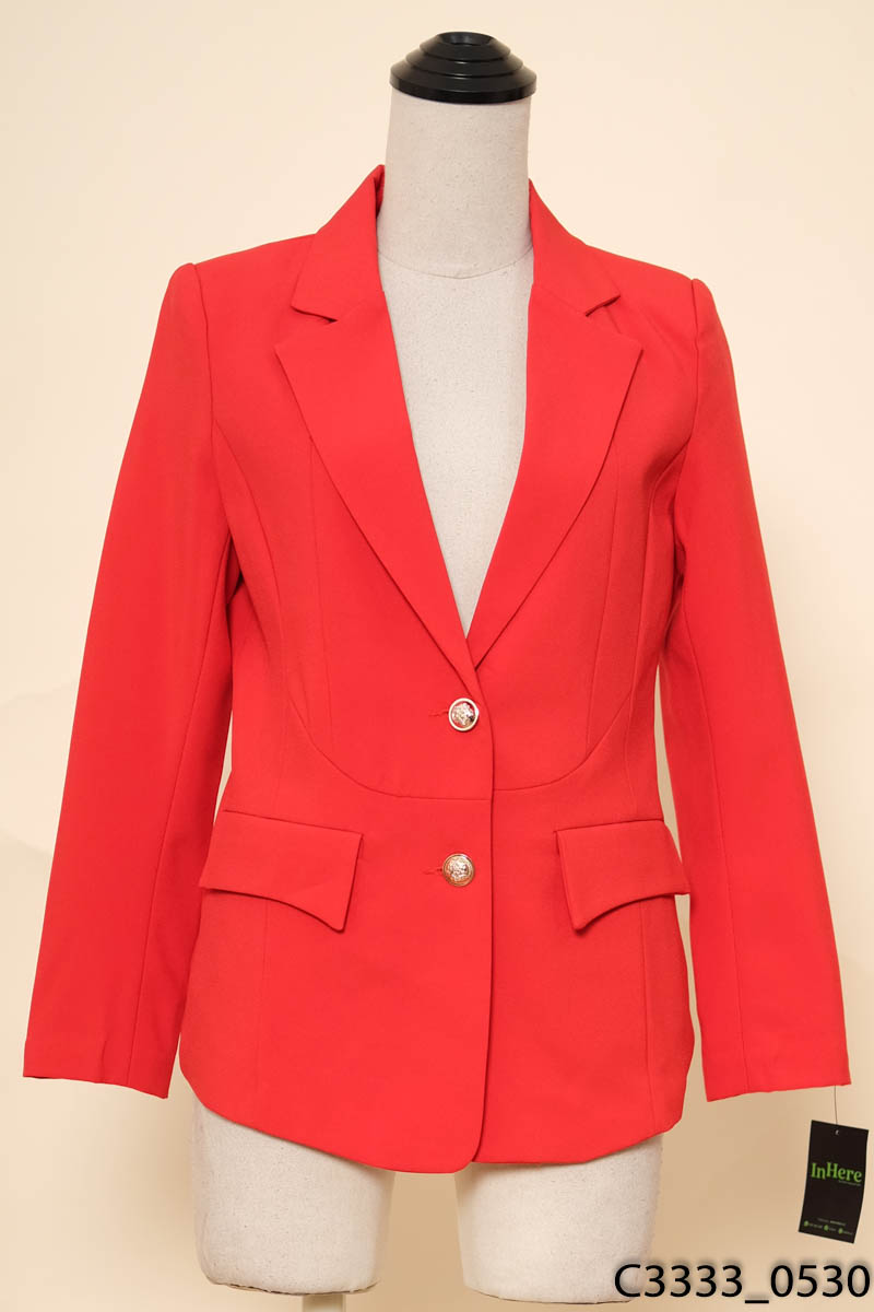 Áo khoác vest đỏ dài tay