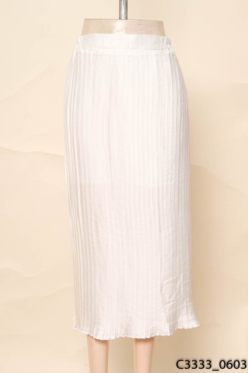 CHOCOL RAFFINE ROBE - Chân váy trắng xếp ly